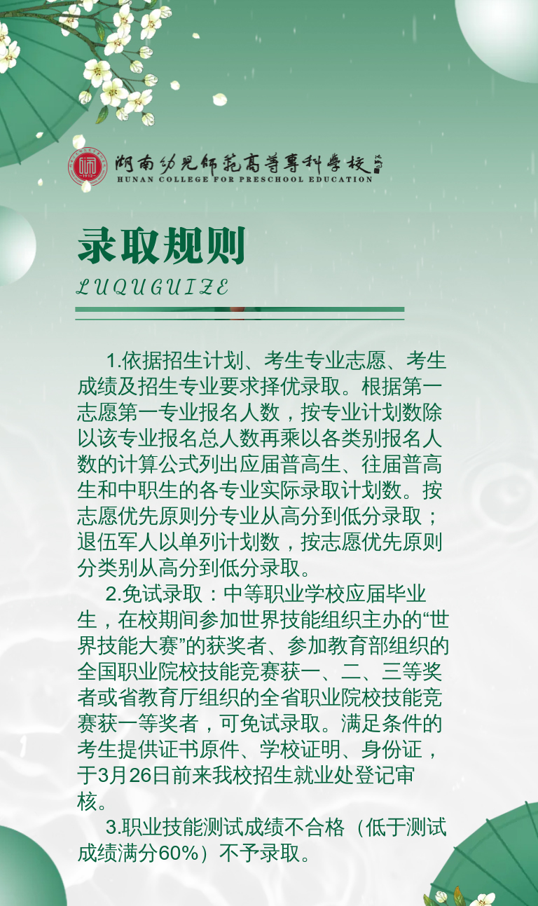 湖南幼兒師范高等專科學(xué)校2022年單獨招生簡章(圖11)