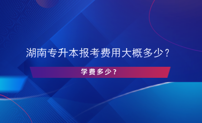 湖南專升本報考費用大概多少？學費多少？.png