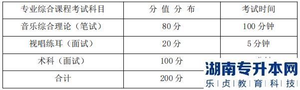 湖南信息學(xué)院專業(yè)綜合課程考試科目、分值分布及考試時(shí)間
