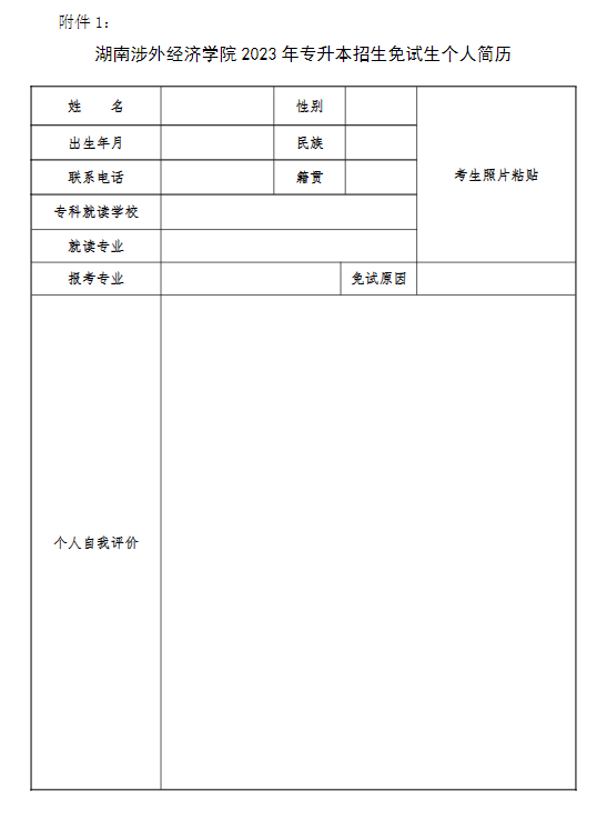 湖南涉外經(jīng)濟學院專升本