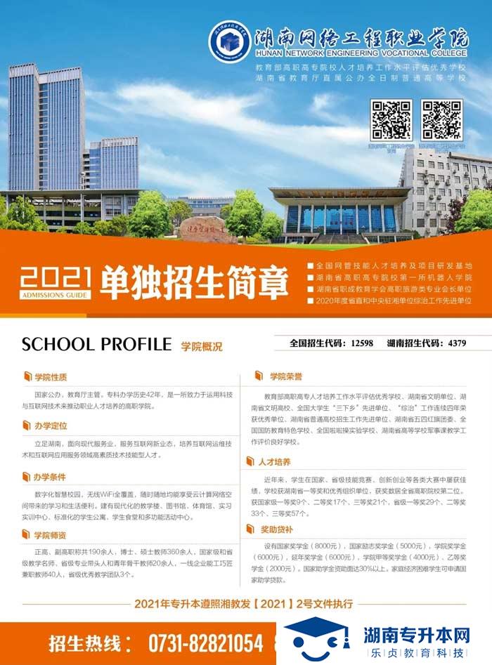 2021年湖南網(wǎng)絡工程職業(yè)學院單招簡章(圖1)