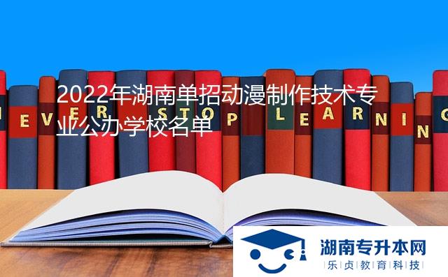 2022年湖南單招動漫制作技術(shù)專業(yè)公辦學校名單
